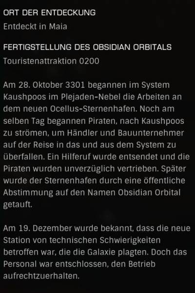 0200 - Fertigstellung des Obsidian Orbitals